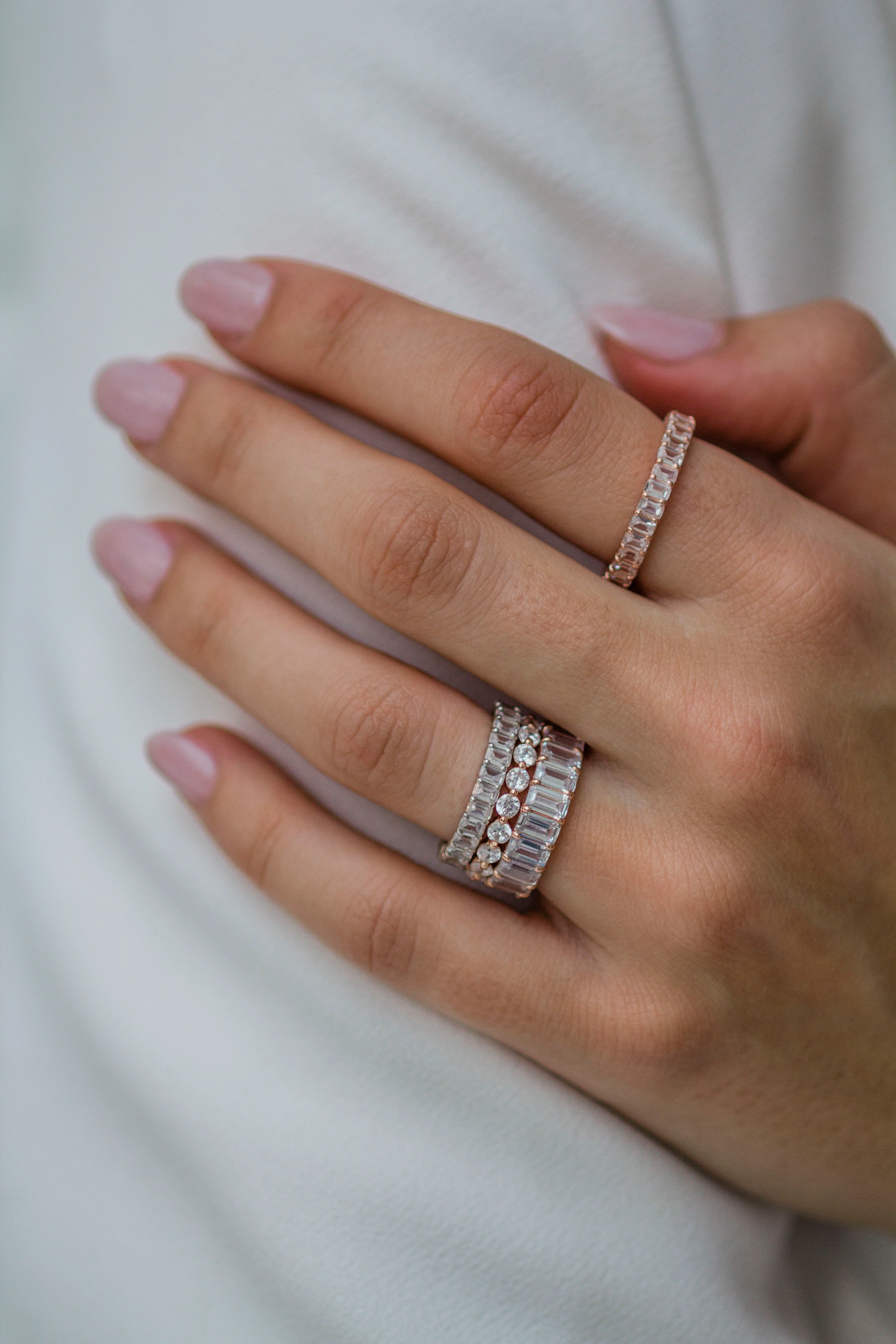 The Eva Band (2 Carat, Claw Prong) - Image 9